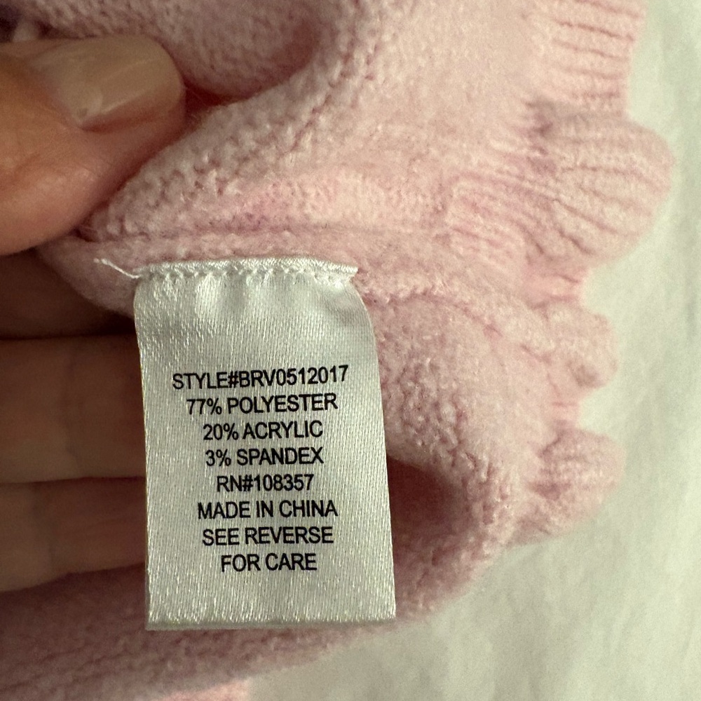 Design History Pink Ruffle Button Cardigan NWT - Picture 7 of 7